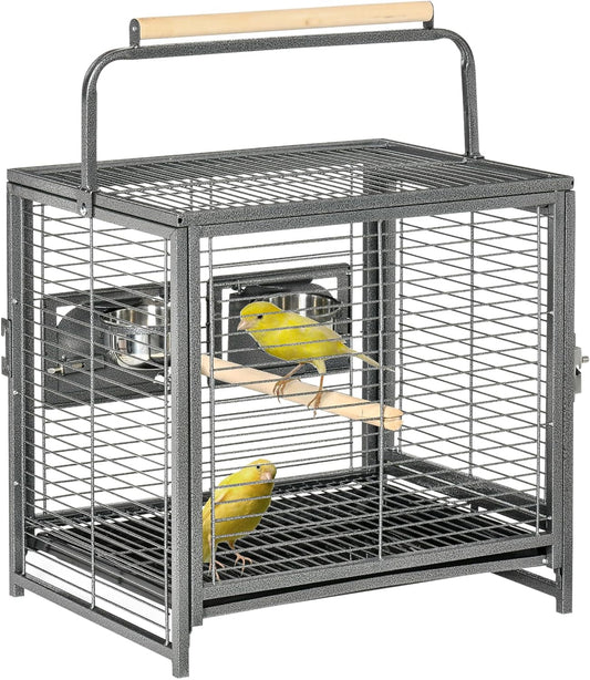 18" Heavy Duty Wrought Iron Travel Bird Cage Carrier