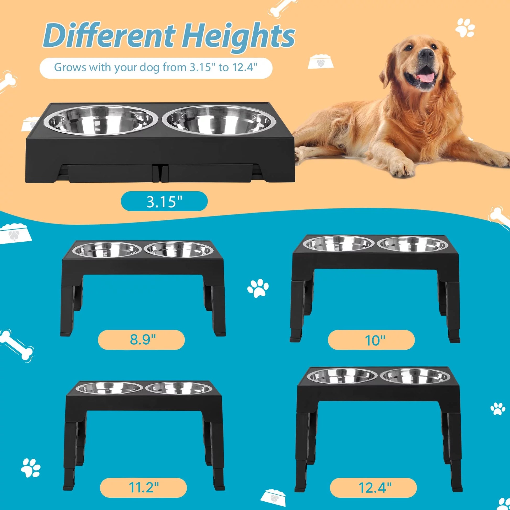 Top 10 Elevated Dog Bowl Stands with Stainless Steel Dishes  MJ's Pet  Closet