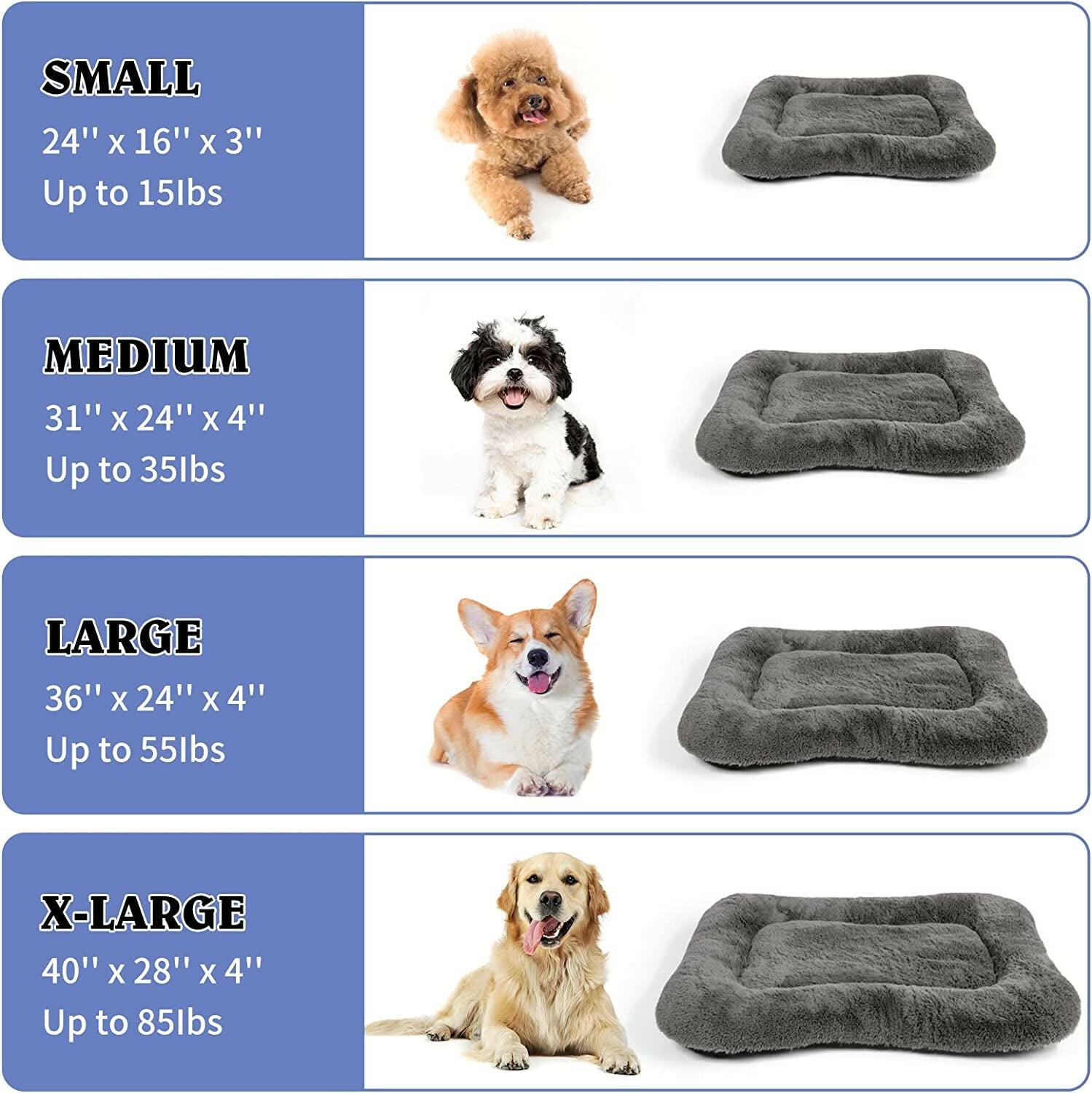 Dog Bed Large Size Dogs, Washable Dog Crate Bed Cushion, Dog Crate Pad Large Dogs 36 INCH
