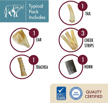 Deliciously Healthy Dog Chews - Water Buffalo Prime Select 7 Pack for Happy, Healthy Puppies