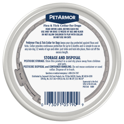 Ultimate Flea & Tick Protection Collar for Dogs - One Size Fits All, Lasts 6 Months