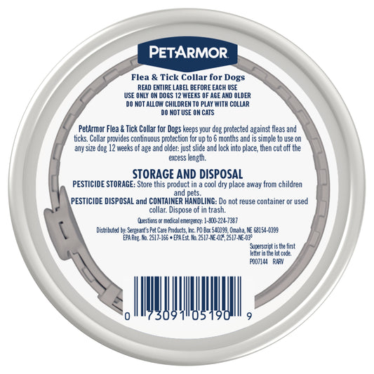 Ultimate Flea & Tick Protection Collar for Dogs - One Size Fits All, Lasts 6 Months