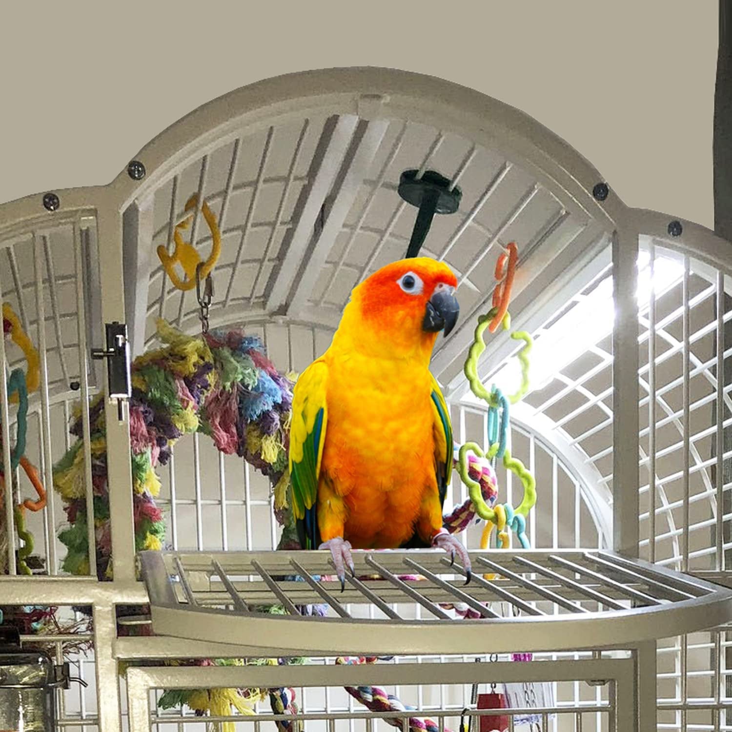 Happybird Lighting Bird Cage Light with Chew Guard - Full Spectrum LED Pet Light - Simulates Natural Environment - Safe for Hookbill Birds – Easy to Install - (18" Long)