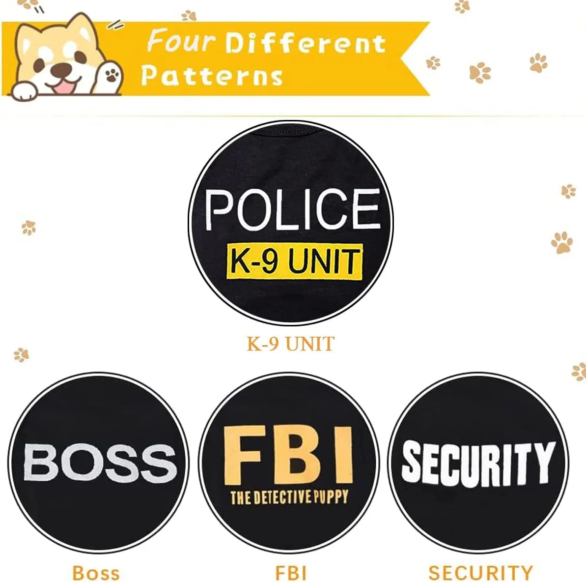 4 Packs Dog Shirts for Small Dog