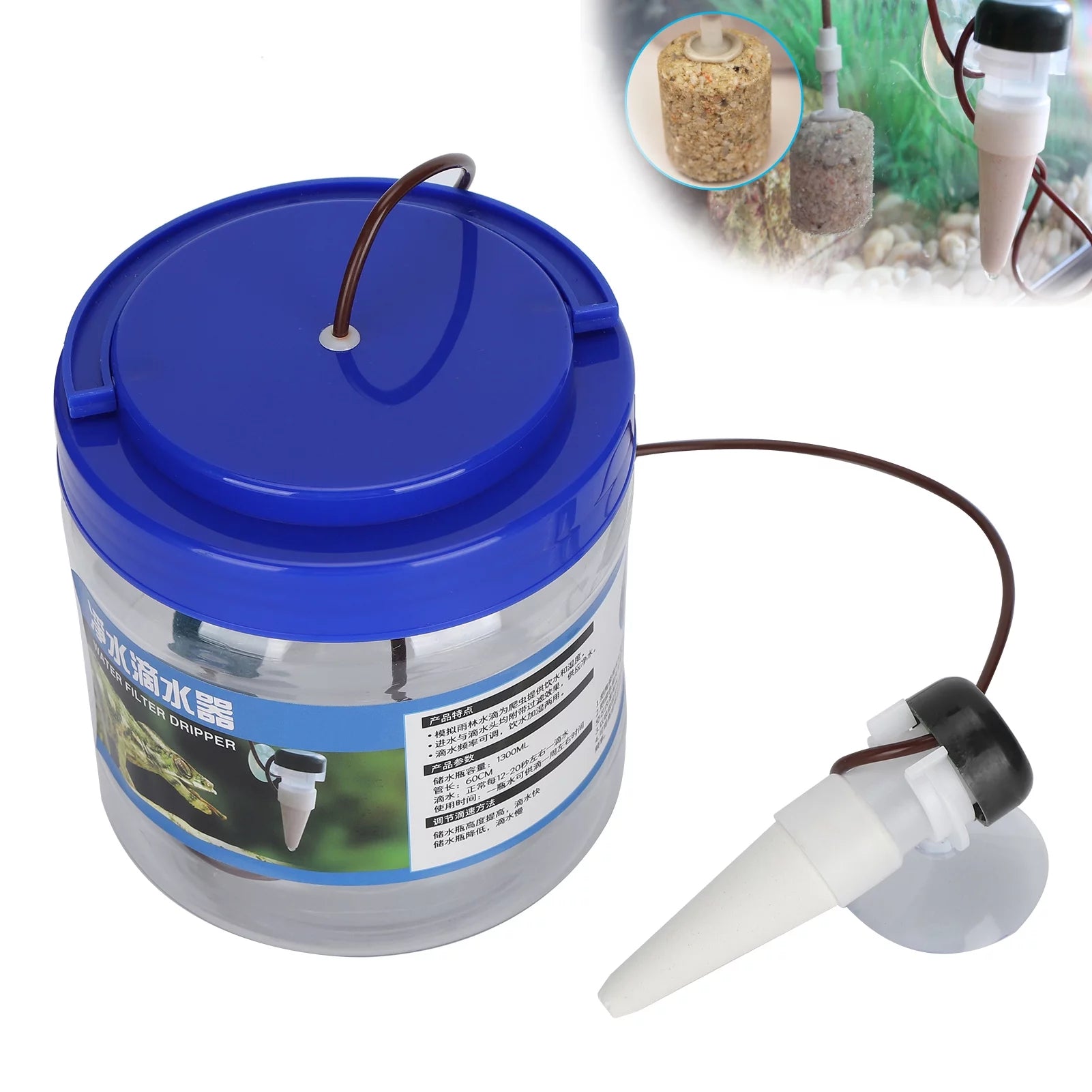 Reptile Water Dripper, Drip Irrigation Tool Crested Gecko Food for Other Small Reptiles For