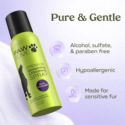 Revitalize Your Pup with PAWFUME Royal Lavender Dog Grooming Spray – Hypoallergenic, Alcohol-Free, and Long-Lasting Freshness for a Luxurious Coat