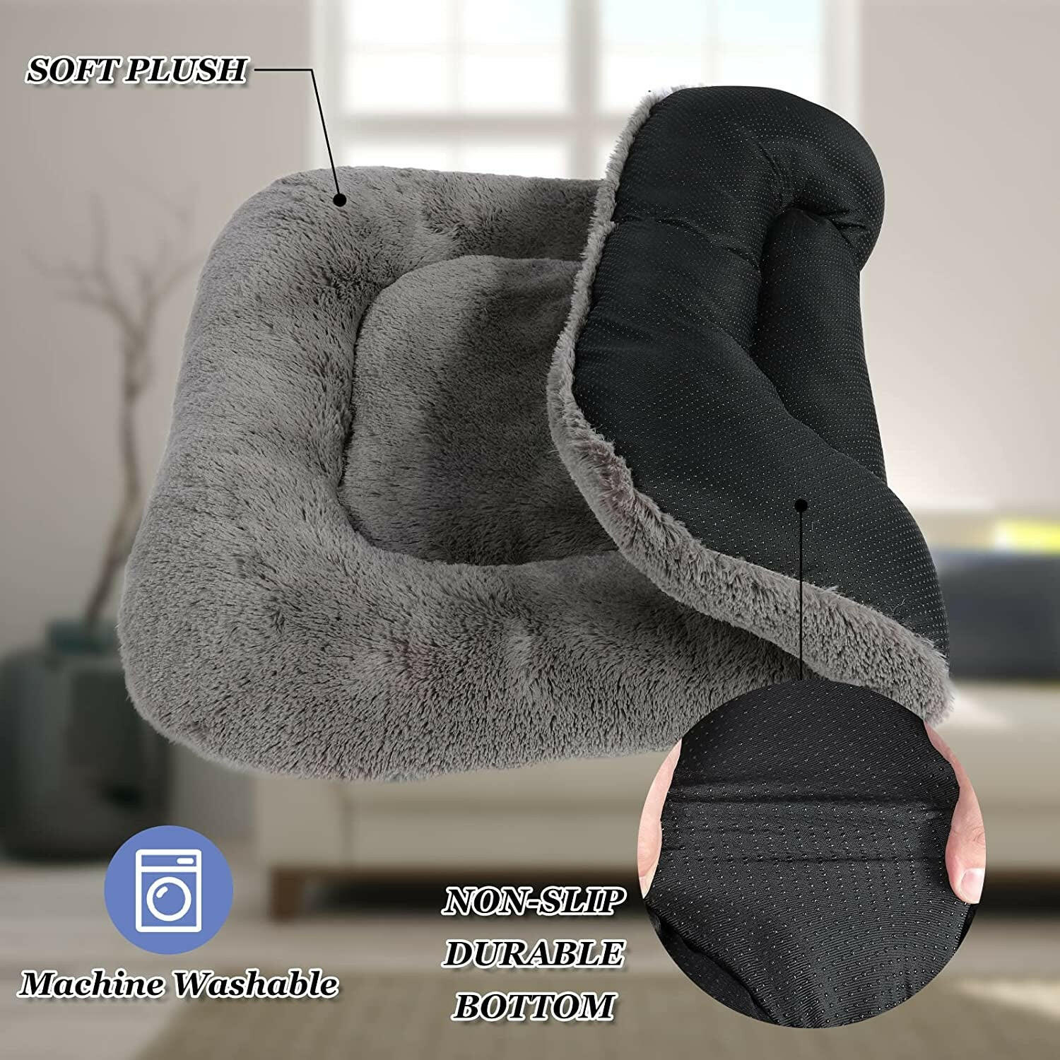 Dog Bed Large Size Dogs, Washable Dog Crate Bed Cushion, Dog Crate Pad Large Dogs 36 INCH