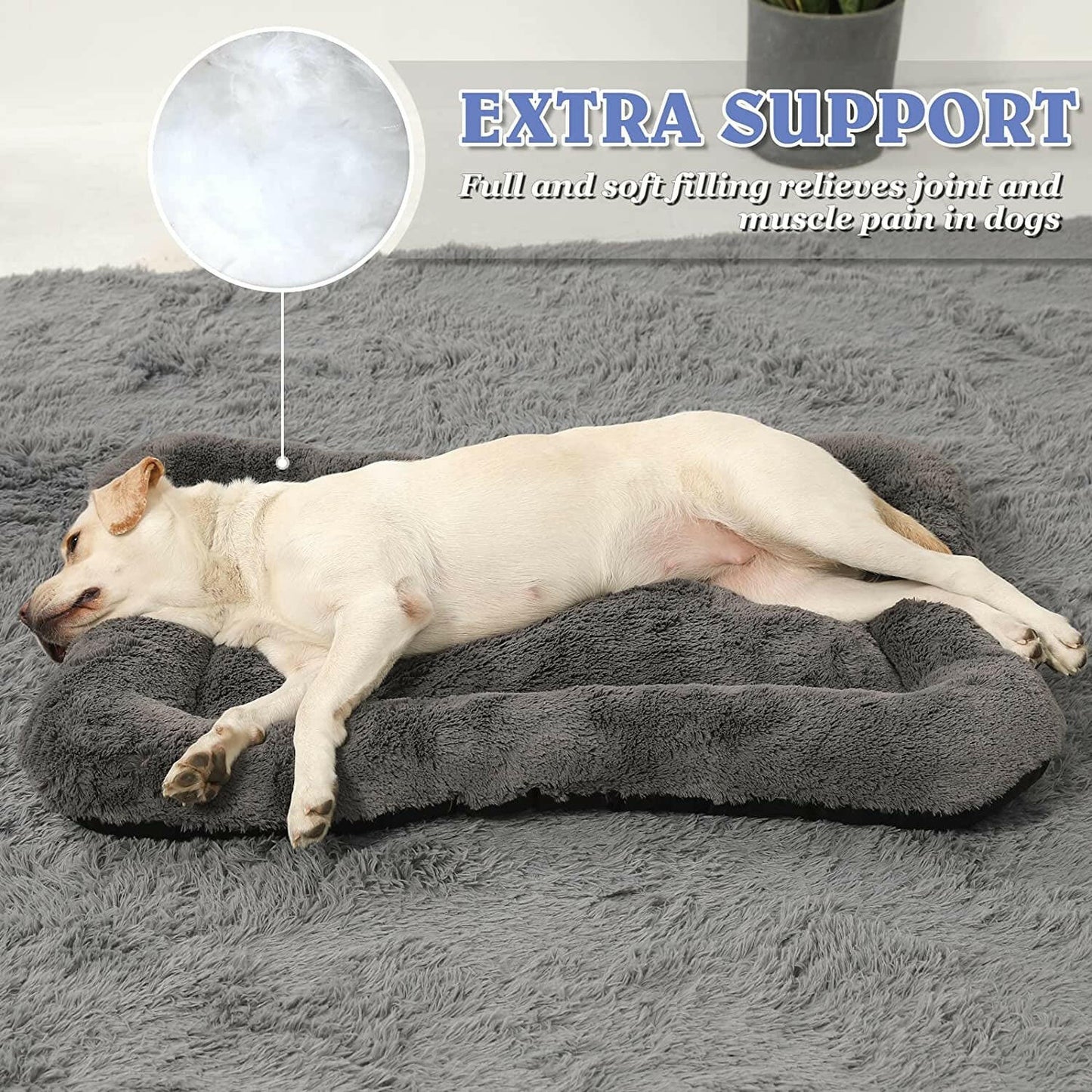 Dog Bed Large Size Dogs, Washable Dog Crate Bed Cushion, Dog Crate Pad Large Dogs 36 INCH