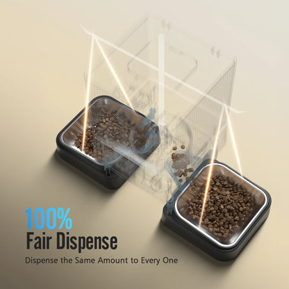 Revolutionize Your Pet's Feeding Routine with the 5L Automatic Cat Feeder - Smart Wi-Fi Control & Dual Bowls for Cats and Small Dogs