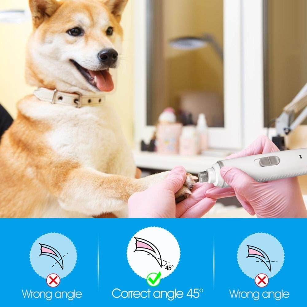 Upgrade Your Pet Grooming Routine with Our Professional 2-Speed Electric Dog Nail Grinder - Safe, Quiet, and Rechargeable for All Dog and Cat Sizes!