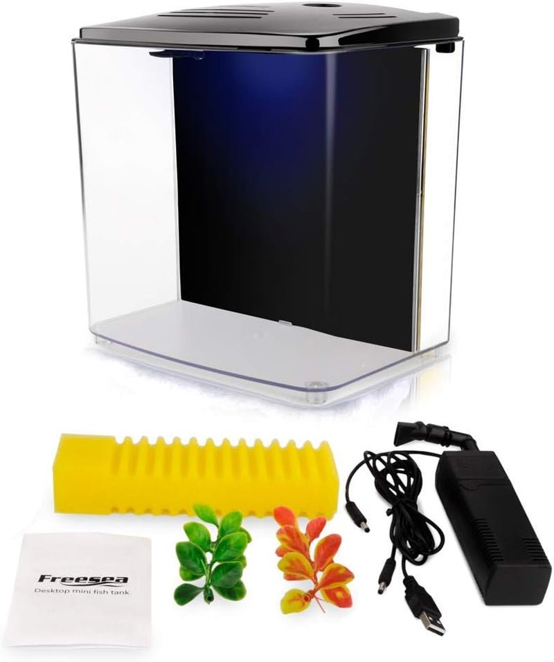 betta fish accessories 1.2 Gallon Betta Aquarium with LED Light and Filter Pump – MJ's Pet Closet