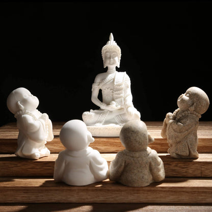 Aquarium Decoration Minimalist Sandstone Buddha Fish Tank Decor Bring Home a Ray of Sunshine
