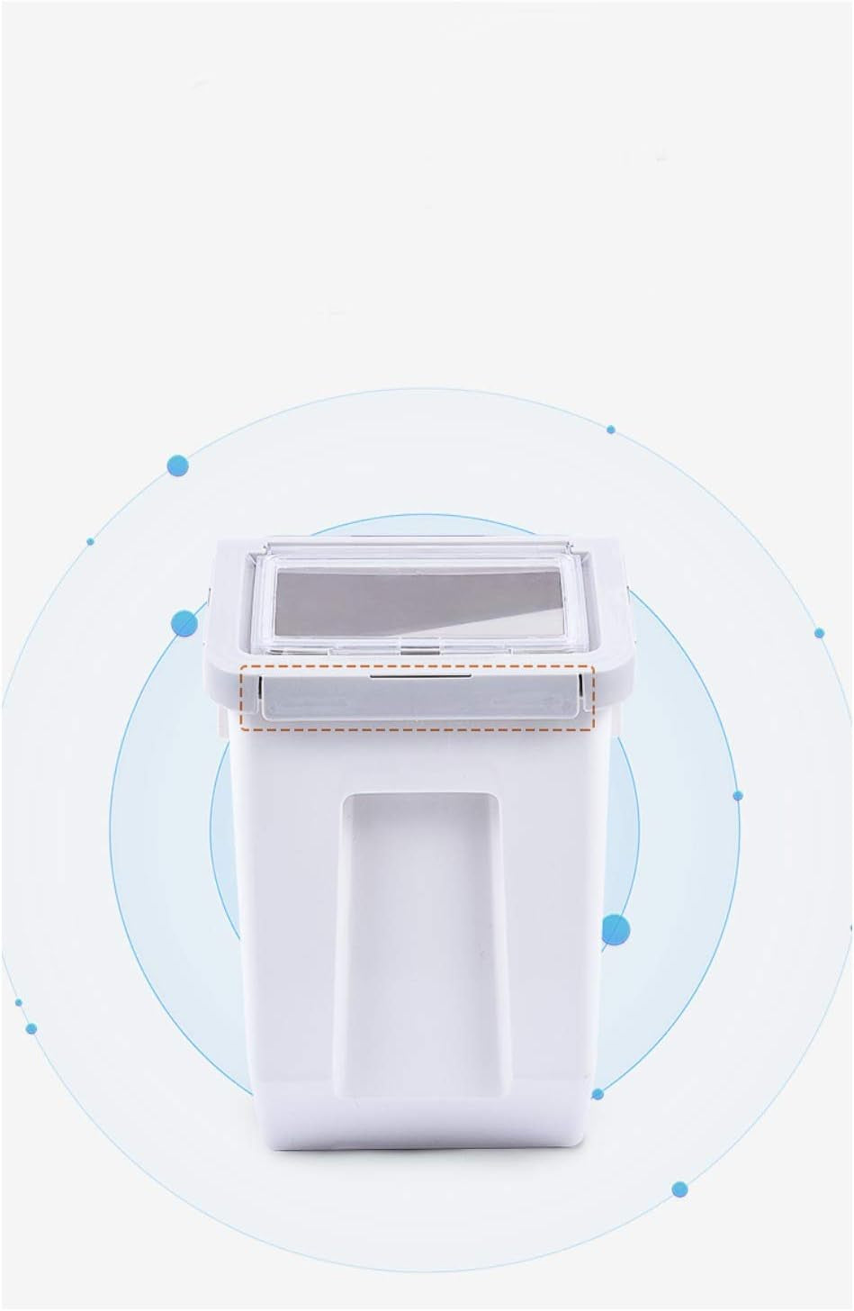 Dog Food Storage Container 20 Lb, Large Dog Food Storage Bin, Airtight Dog Food Container with Wheels for Dog Food Cat Food Rice Grain Flour - Cyan