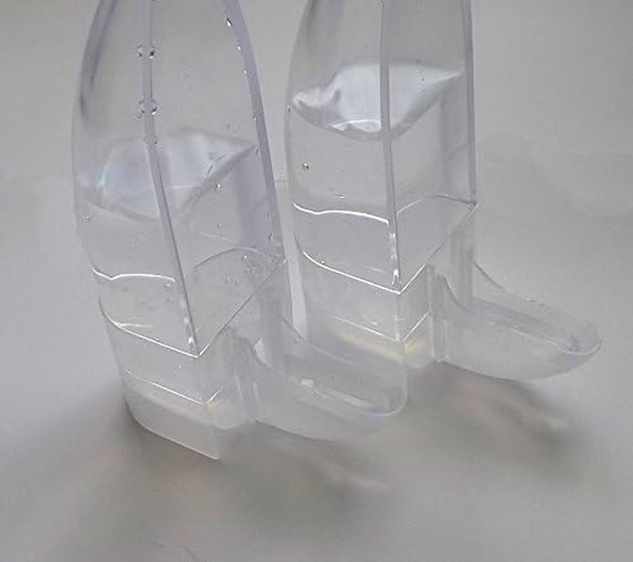 Bird Cage Water Bottle Dispenser Feeder for Zebra Finch Budgies Set of 2 (Clear)