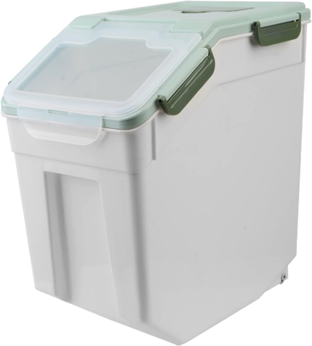 Dog Food Storage Container 20 Lb, Large Dog Food Storage Bin, Airtight Dog Food Container with Wheels for Dog Food Cat Food Rice Grain Flour - Cyan