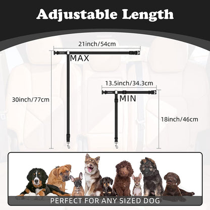 Adjustable Pet Dog and Cat Seat Belt - Safe and Comfortable Vehicle Harness for All Breeds