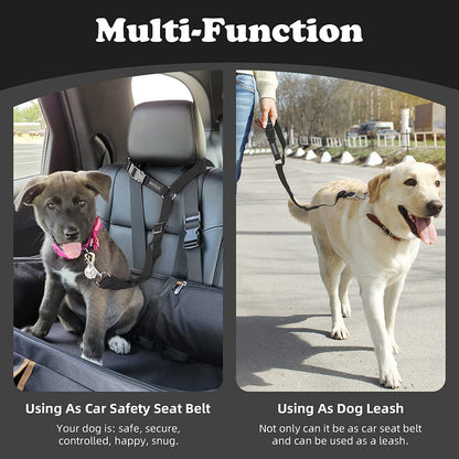 Adjustable Pet Dog and Cat Seat Belt - Safe and Comfortable Vehicle Harness for All Breeds