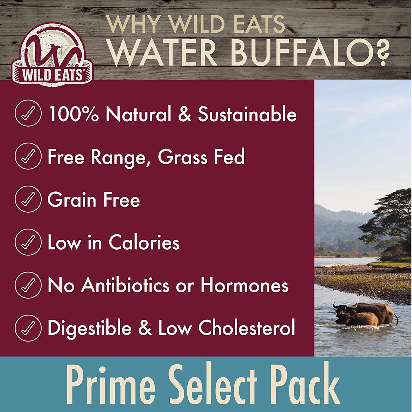 Deliciously Healthy Dog Chews - Water Buffalo Prime Select 7 Pack for Happy, Healthy Puppies