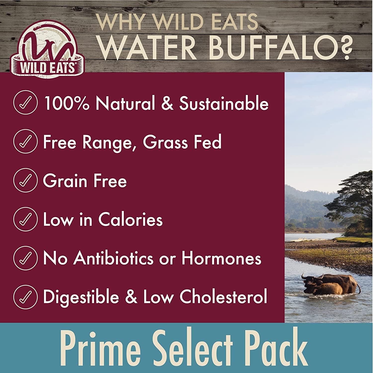 Deliciously Healthy Dog Chews - Water Buffalo Prime Select 7 Pack for Happy, Healthy Puppies