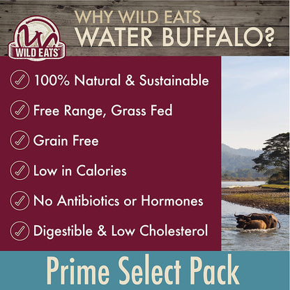 Deliciously Healthy Dog Chews - Water Buffalo Prime Select 7 Pack for Happy, Healthy Puppies