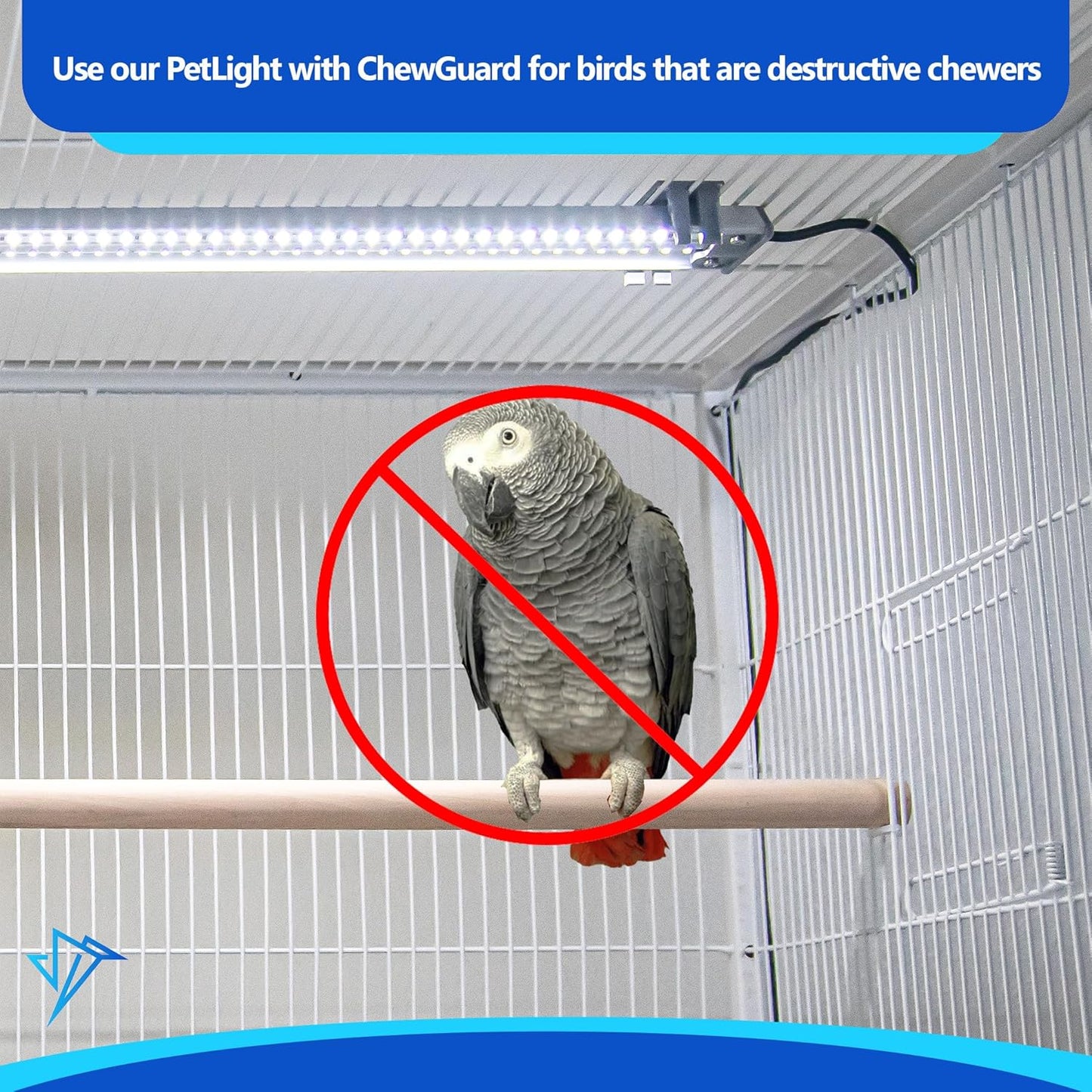 Illuminate Your Bird's World with the Happybird Full Spectrum LED Light - Safe, Easy-to-Install, and Perfect for Soft Bill Birds - 24" Long
