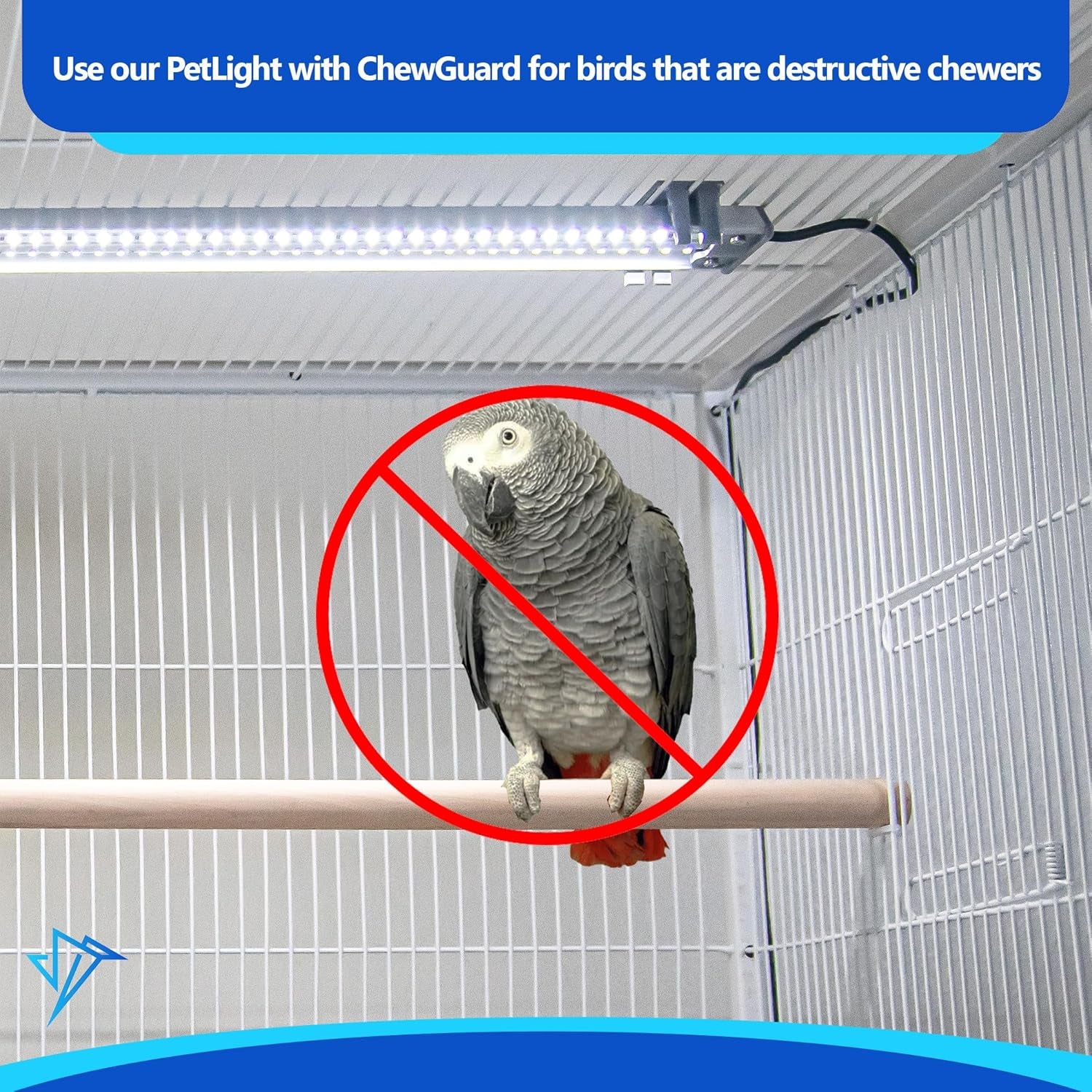 Illuminate Your Bird's World with the Happybird Full Spectrum LED Light - Safe, Easy-to-Install, and Perfect for Soft Bill Birds - 24" Long