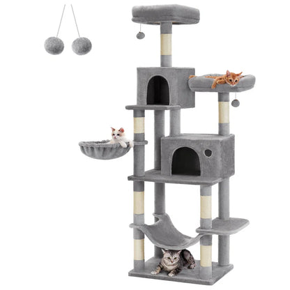 Elevate Your Cat's Playtime with the Timmins 78.3" Multi-Level Cat Tree - Cozy Condos & Scratching Posts Included!