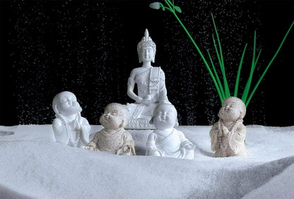 Aquarium Decoration Minimalist Sandstone Buddha Fish Tank Decor Bring Home a Ray of Sunshine