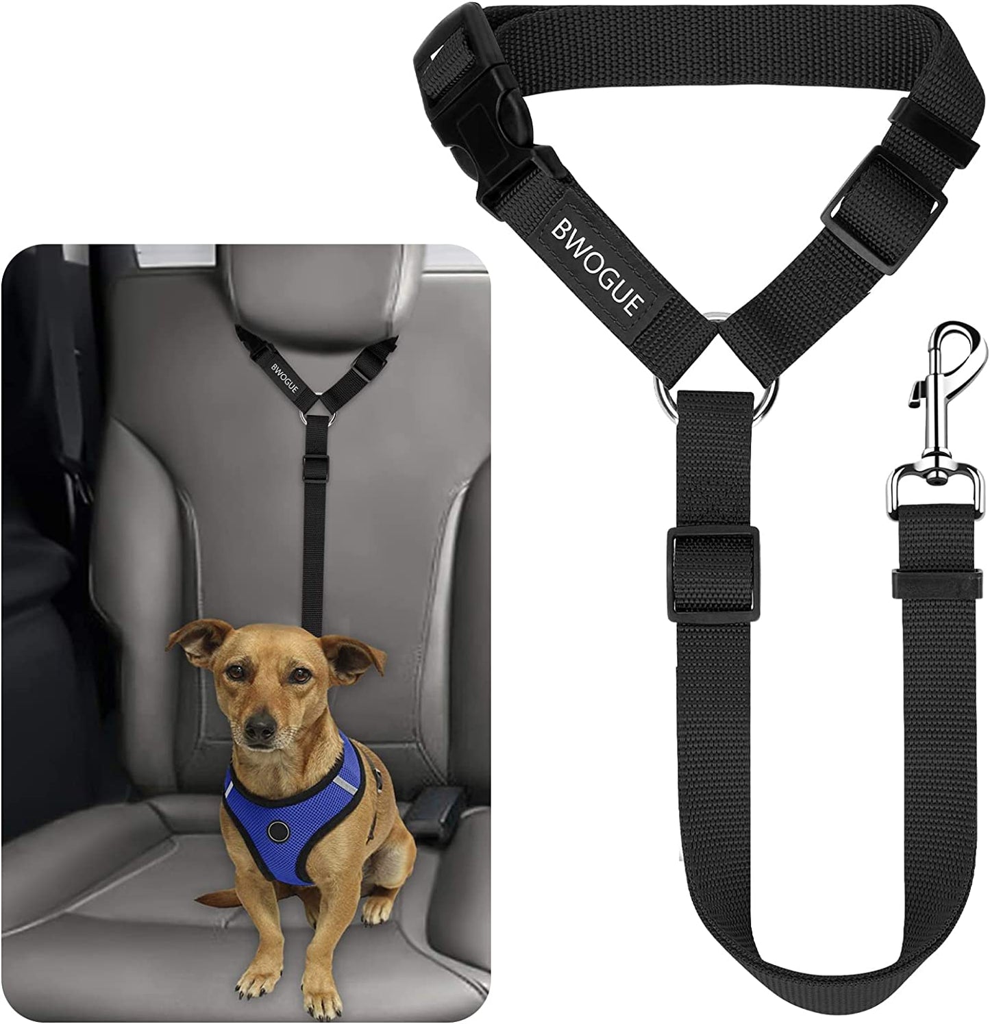 Adjustable Pet Dog and Cat Seat Belt - Safe and Comfortable Vehicle Harness for All Breeds