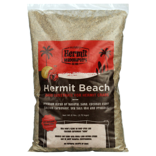 All- Natural Beach Sand Substrate for Hermit Crabs, with Coconut Fibers & Sea Salt, 6 Lbs