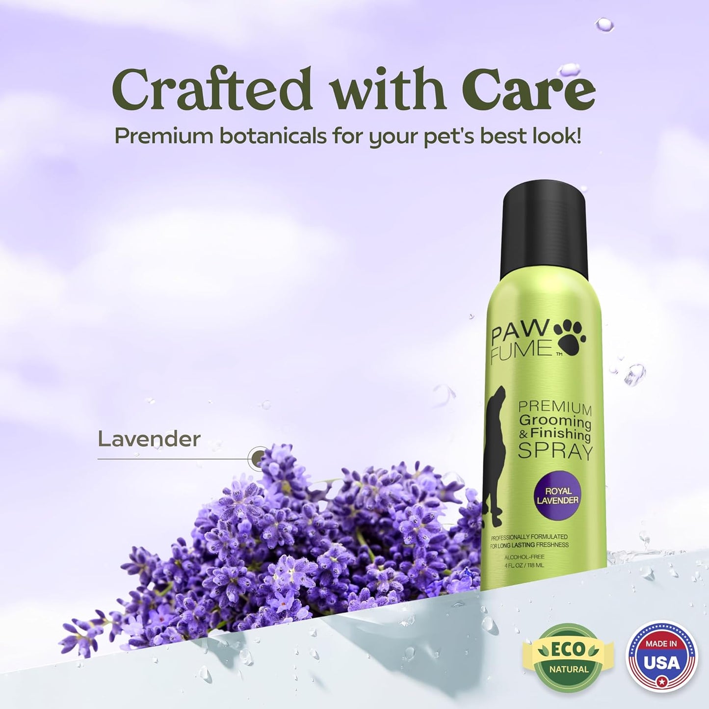 Revitalize Your Pup with PAWFUME Royal Lavender Dog Grooming Spray – Hypoallergenic, Alcohol-Free, and Long-Lasting Freshness for a Luxurious Coat