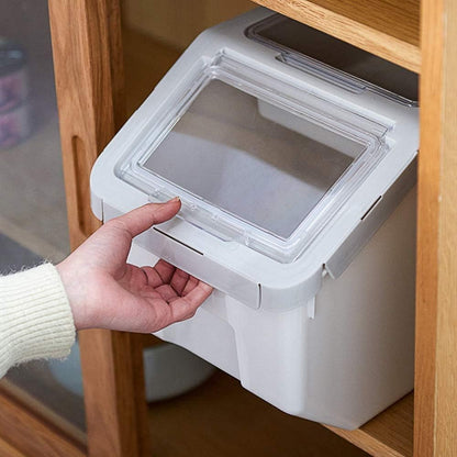 Dog Food Storage Container 20 Lb, Large Dog Food Storage Bin, Airtight Dog Food Container with Wheels for Dog Food Cat Food Rice Grain Flour - Cyan