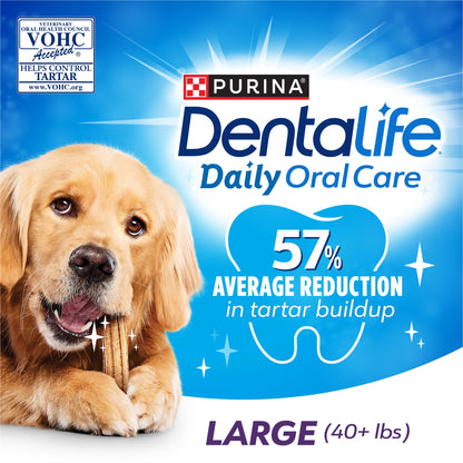 Purina  Daily Oral Care Large Dog Treats Dental Chews with Chicken, 20.7 Oz 