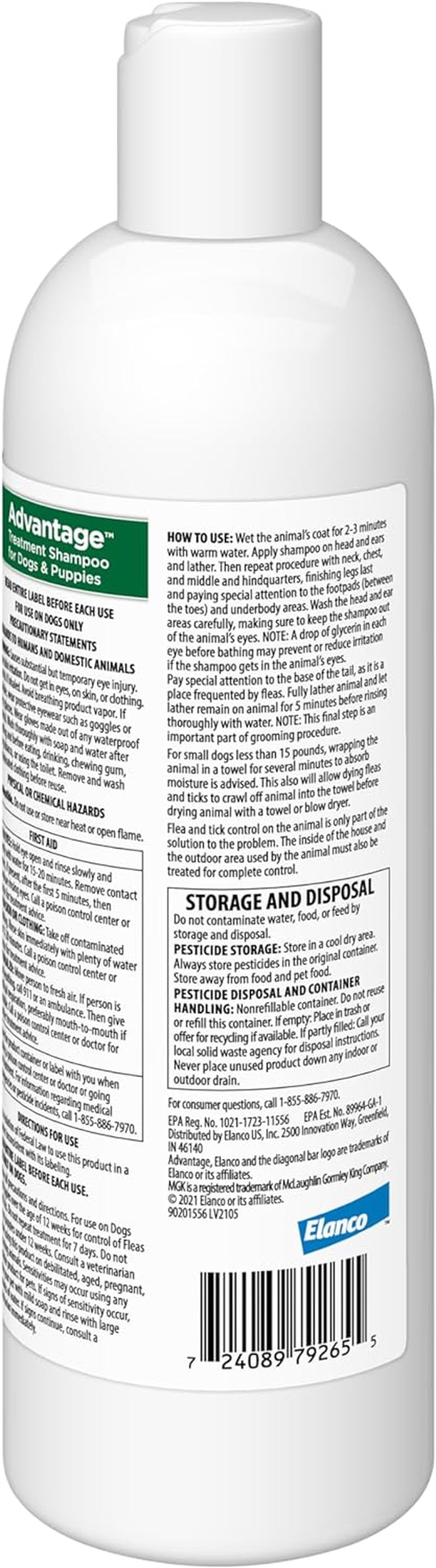 Dog Flea & Tick Shampoo for Puppies & Adult Dogs | Kills Fleas & Ticks | 12 Oz.