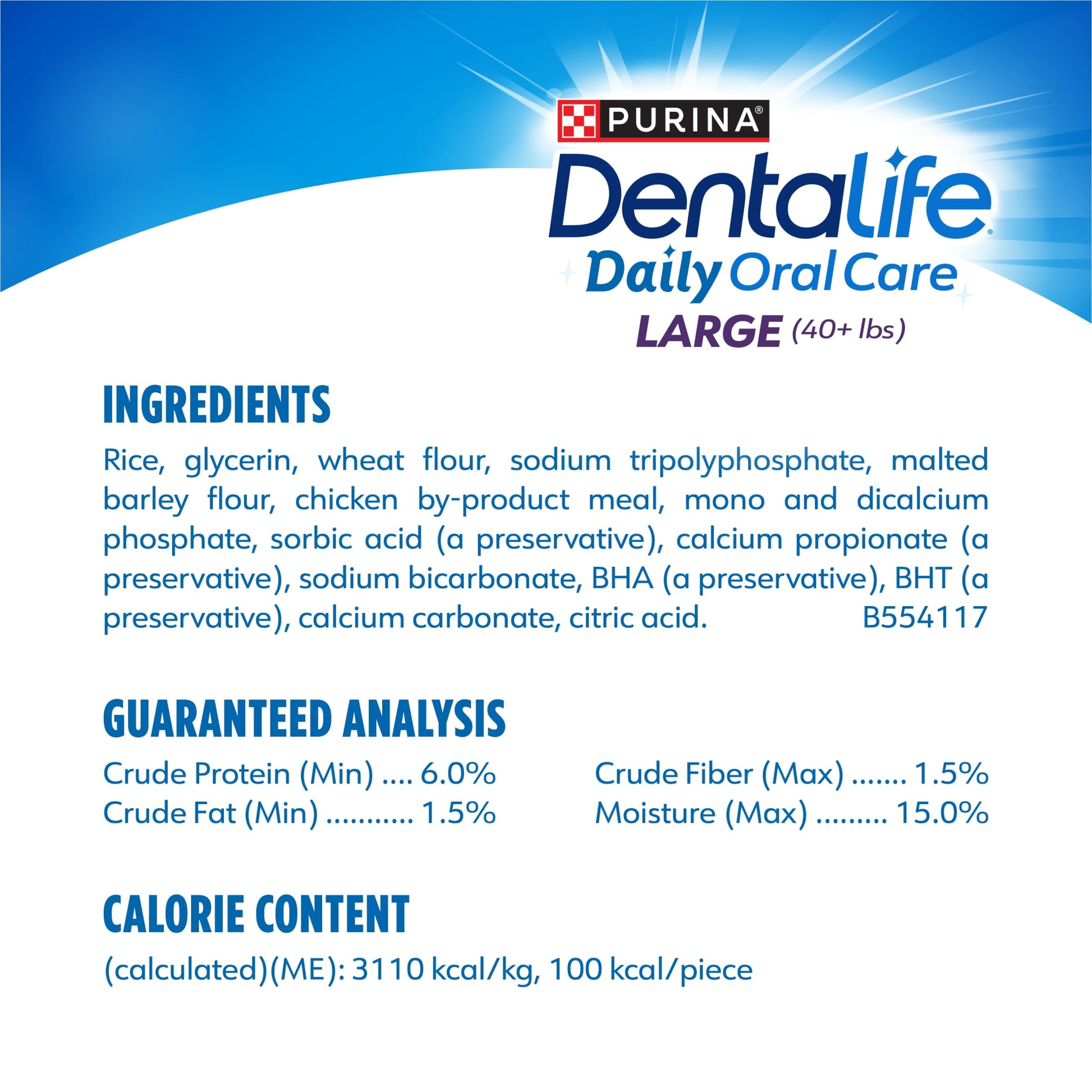 Purina  Daily Oral Care Large Dog Treats Dental Chews with Chicken, 20.7 Oz 