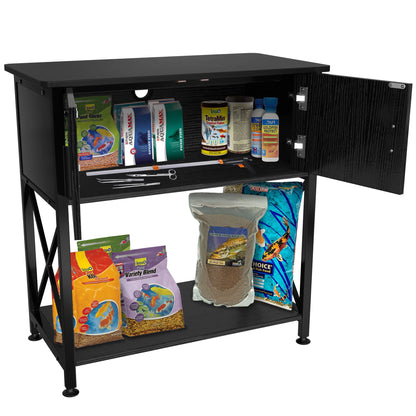 Fish Tank Stand Metal Aquarium Stand for 20 Gallon Long with Accessories Storage