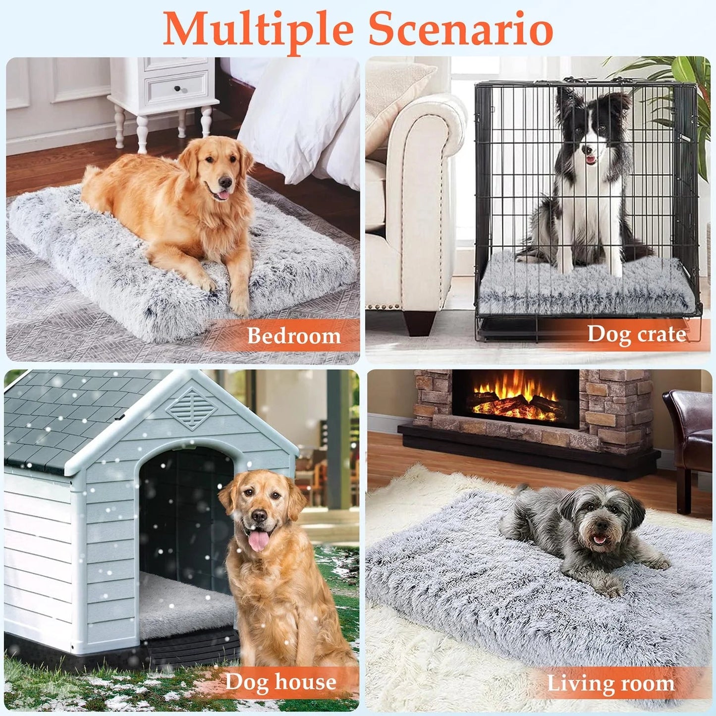 Dog gray Bed for Large furry friend