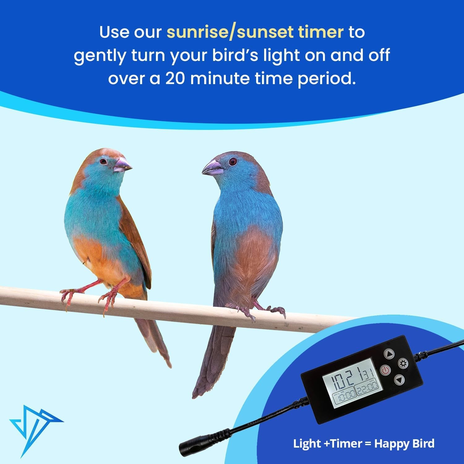 Illuminate Your Bird's World with the Happybird Full Spectrum LED Light - Safe, Easy-to-Install, and Perfect for Soft Bill Birds - 24" Long