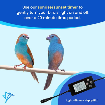 Illuminate Your Bird's World with the Happybird Full Spectrum LED Light - Safe, Easy-to-Install, and Perfect for Soft Bill Birds - 24" Long