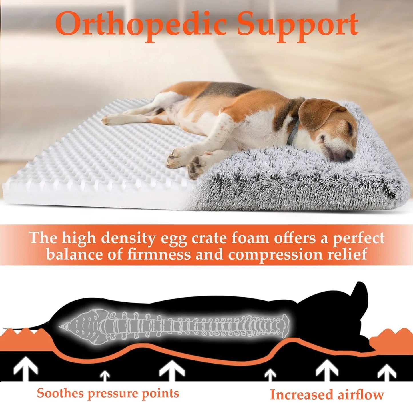 Dog gray Bed for Large furry friend