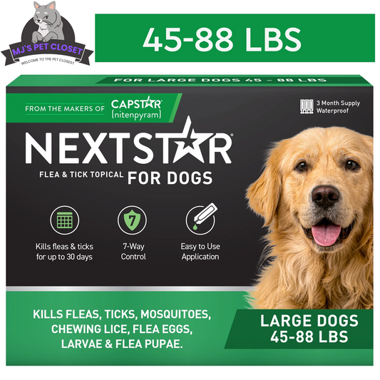 Protect Your Dog from Fleas & Ticks with NEXTSTAR: Fast-Acting 3-Month Supply for Dogs 45-88 Lbs