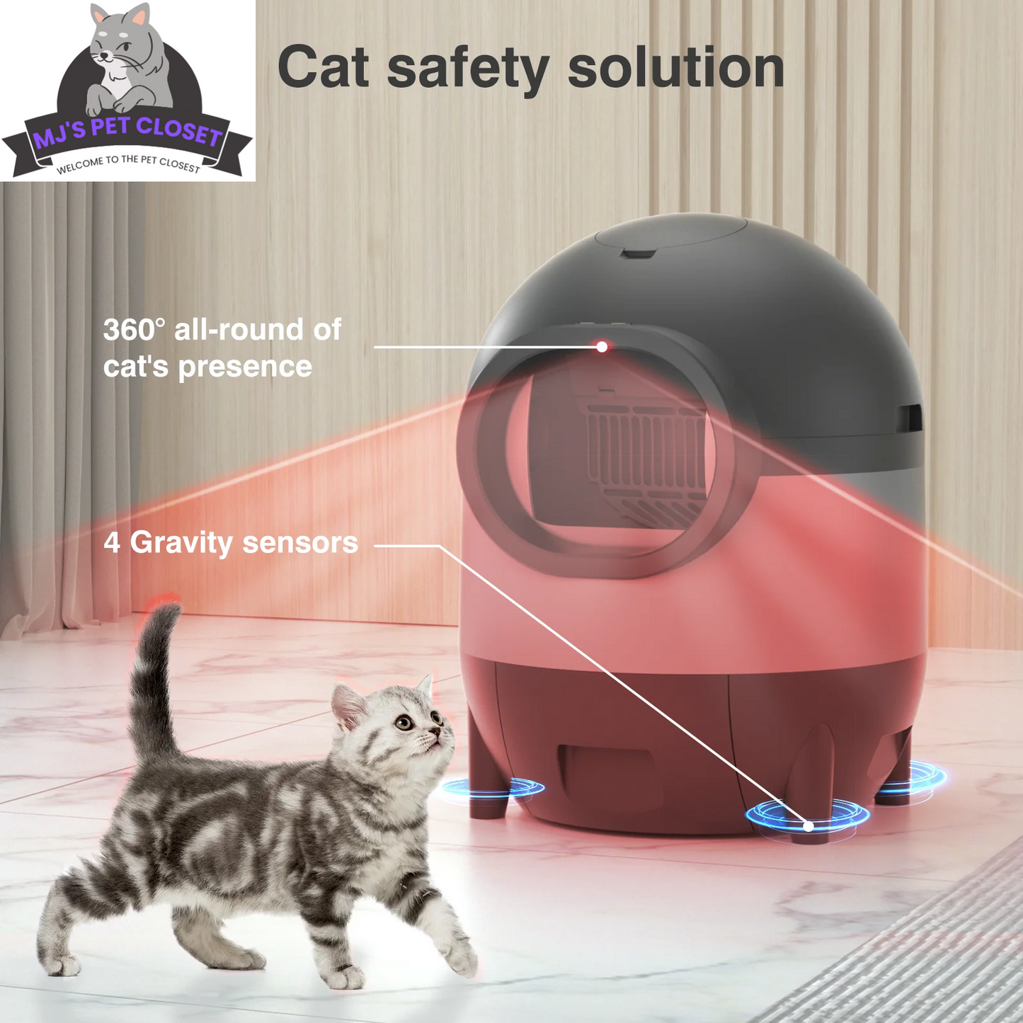 Say goodbye to scooping! 🐾✨ Meet the ultimate Self-Cleaning Cat Litter Box with WiFi & app control! Perfect for multiple cats and designed for easy living! 🐱💖 